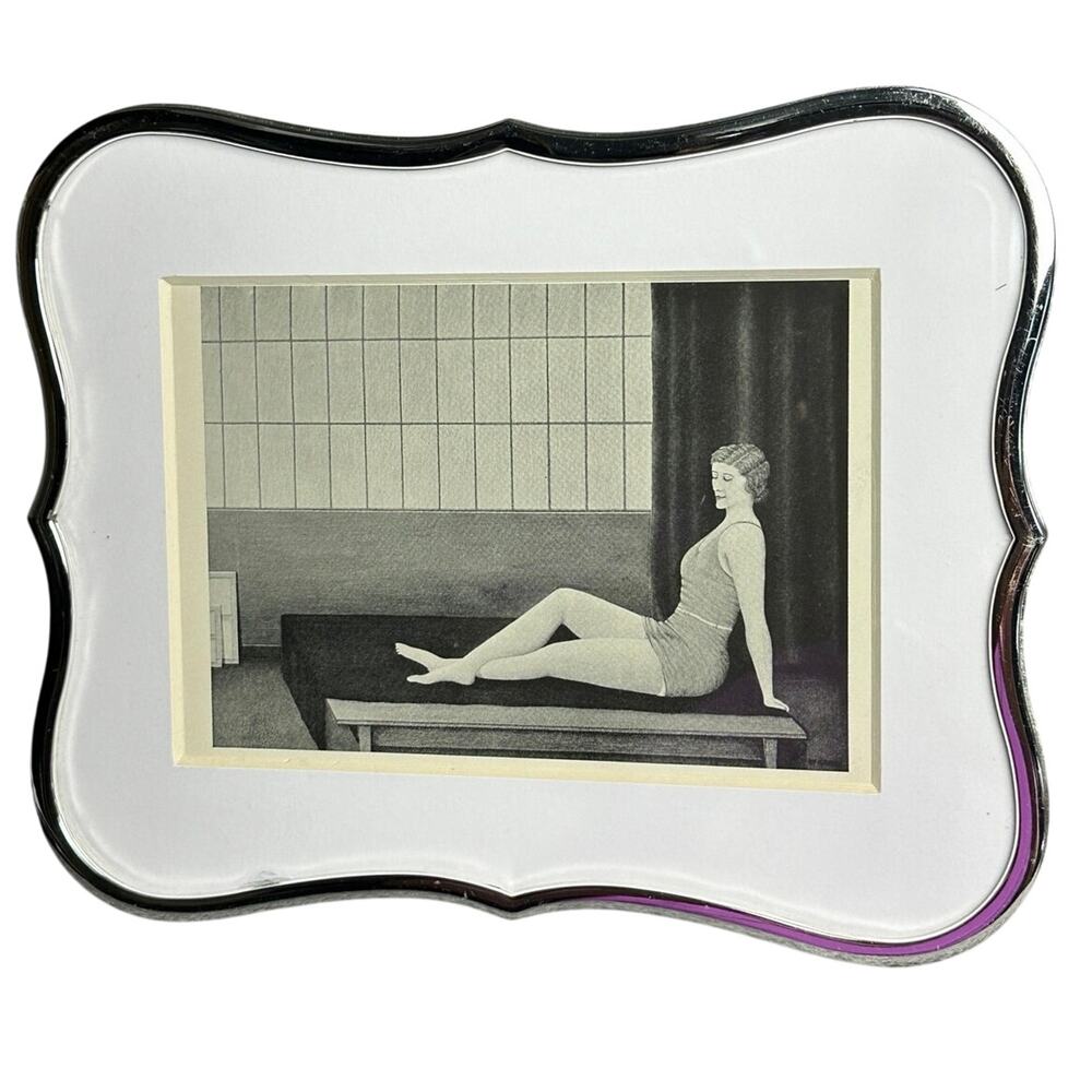 Kate Spade X Lenox Crown Point silver plated picture frame 4x6 modern white mat